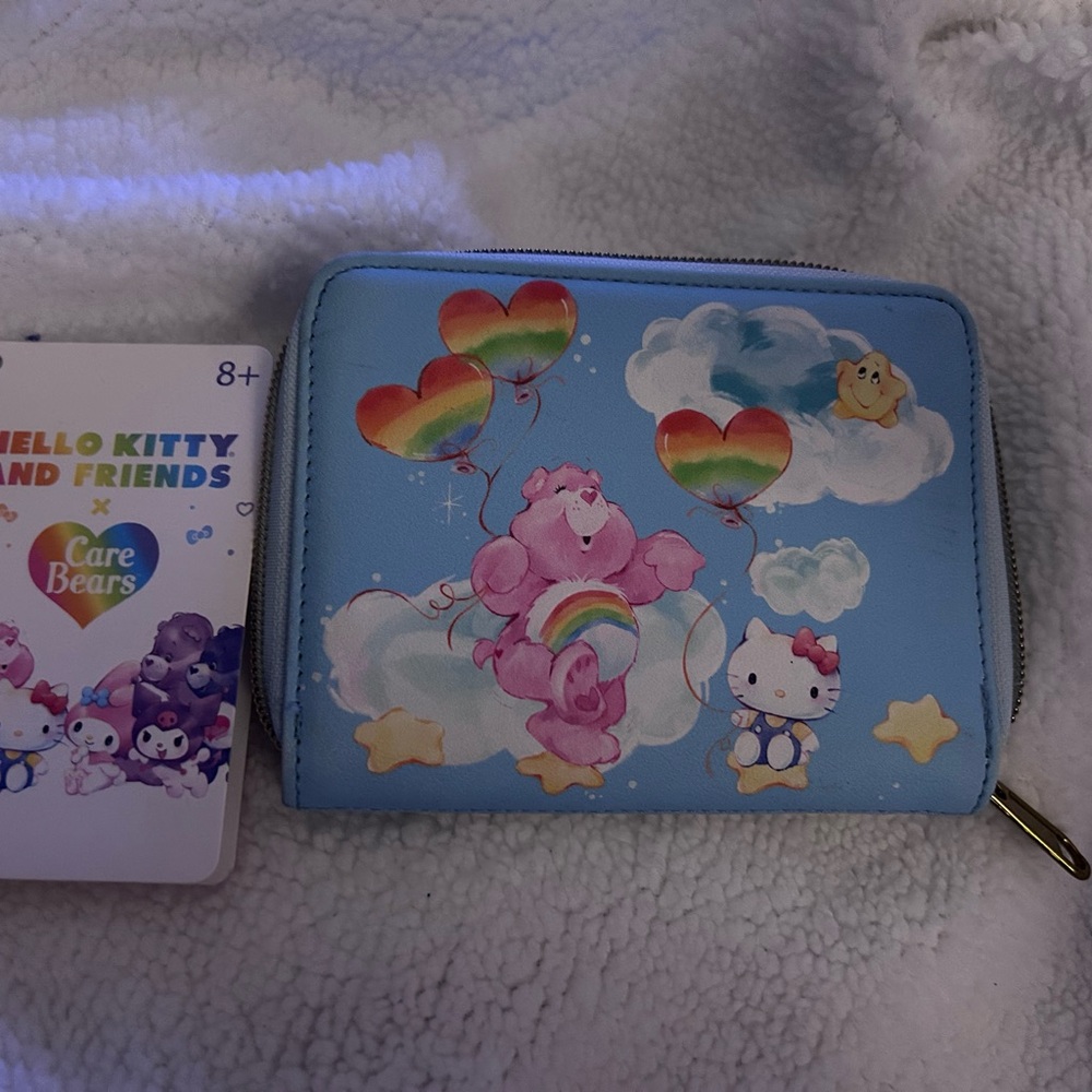 Loungefly Blue Hello Kitty and Care Bears Wallet